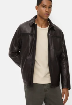 Lederjacke mit Steppfutter