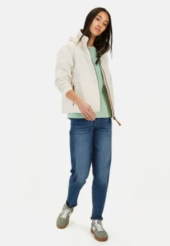 Leichte Jacke mit verstaubarer Kapuze