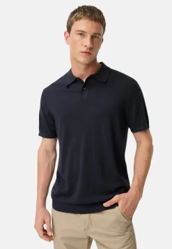 Leichtes Strick-Polo aus reiner Baumwolle