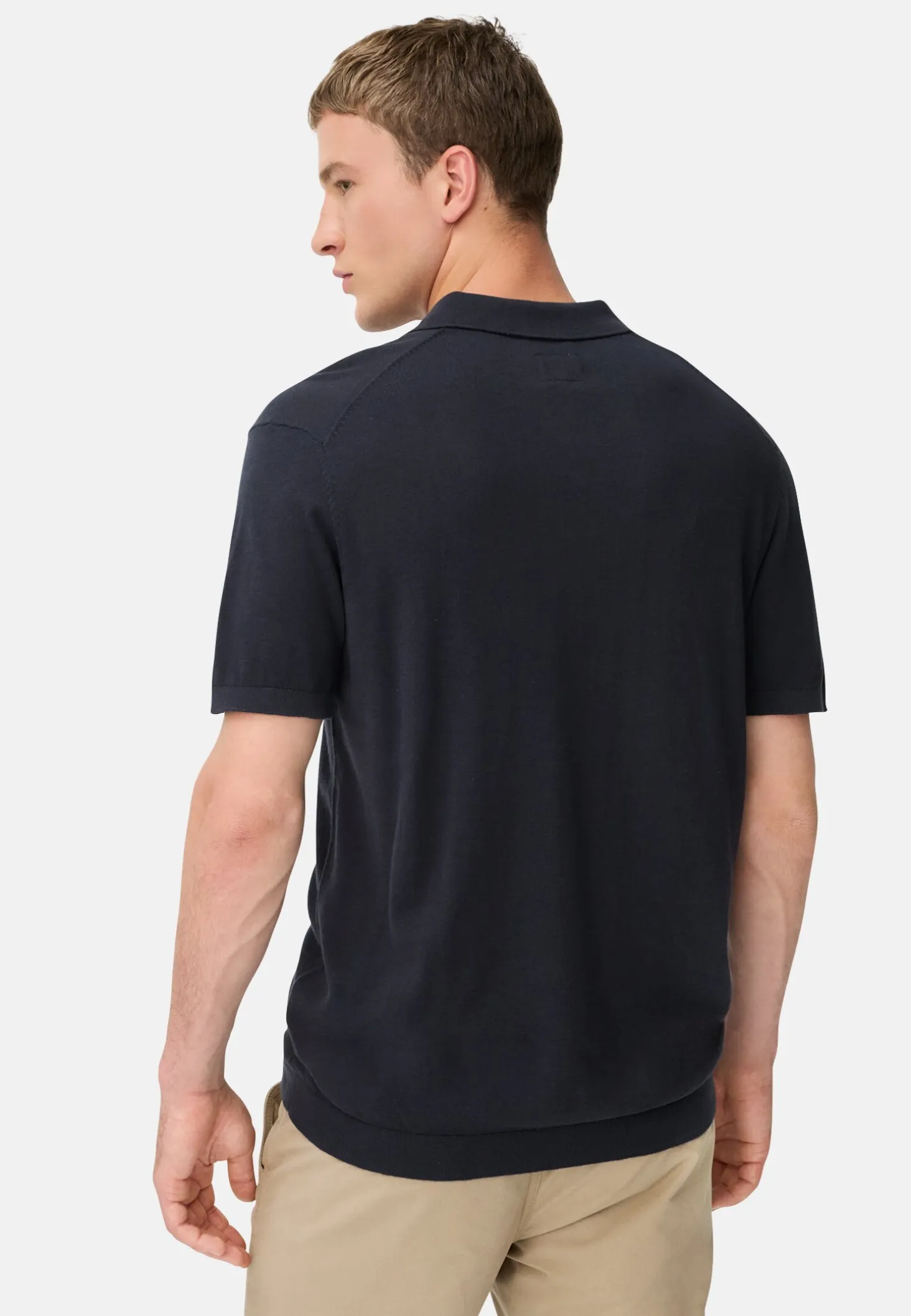 Leichtes Strick-Polo aus reiner Baumwolle