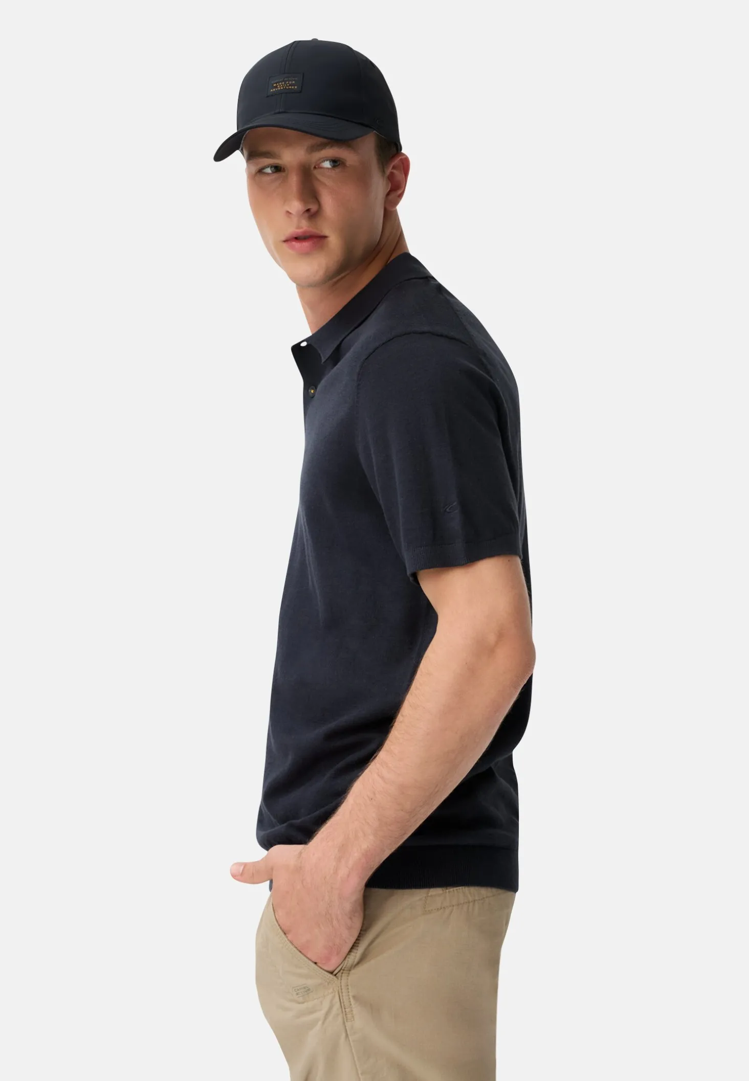 Leichtes Strick-Polo aus reiner Baumwolle