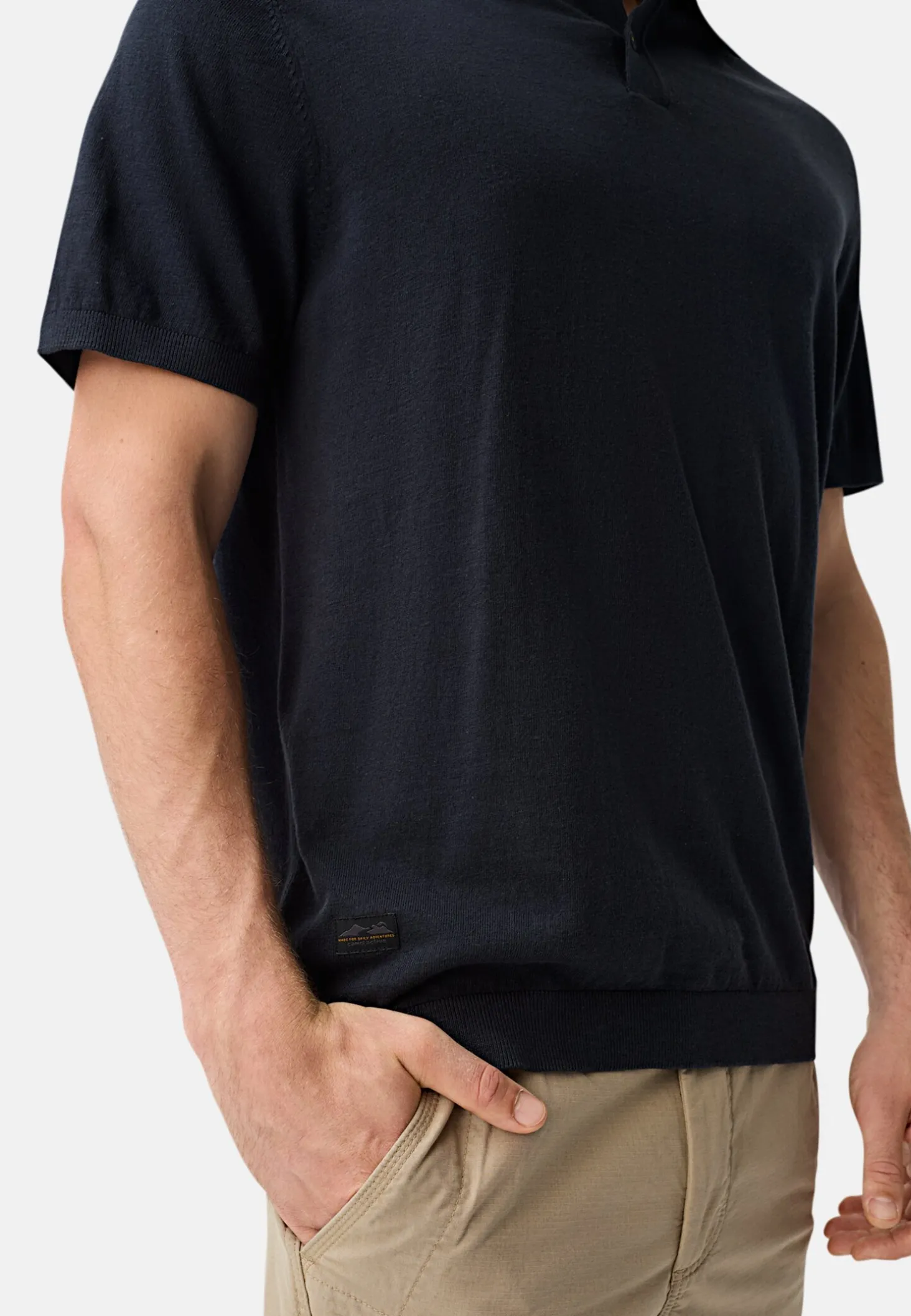 Leichtes Strick-Polo aus reiner Baumwolle