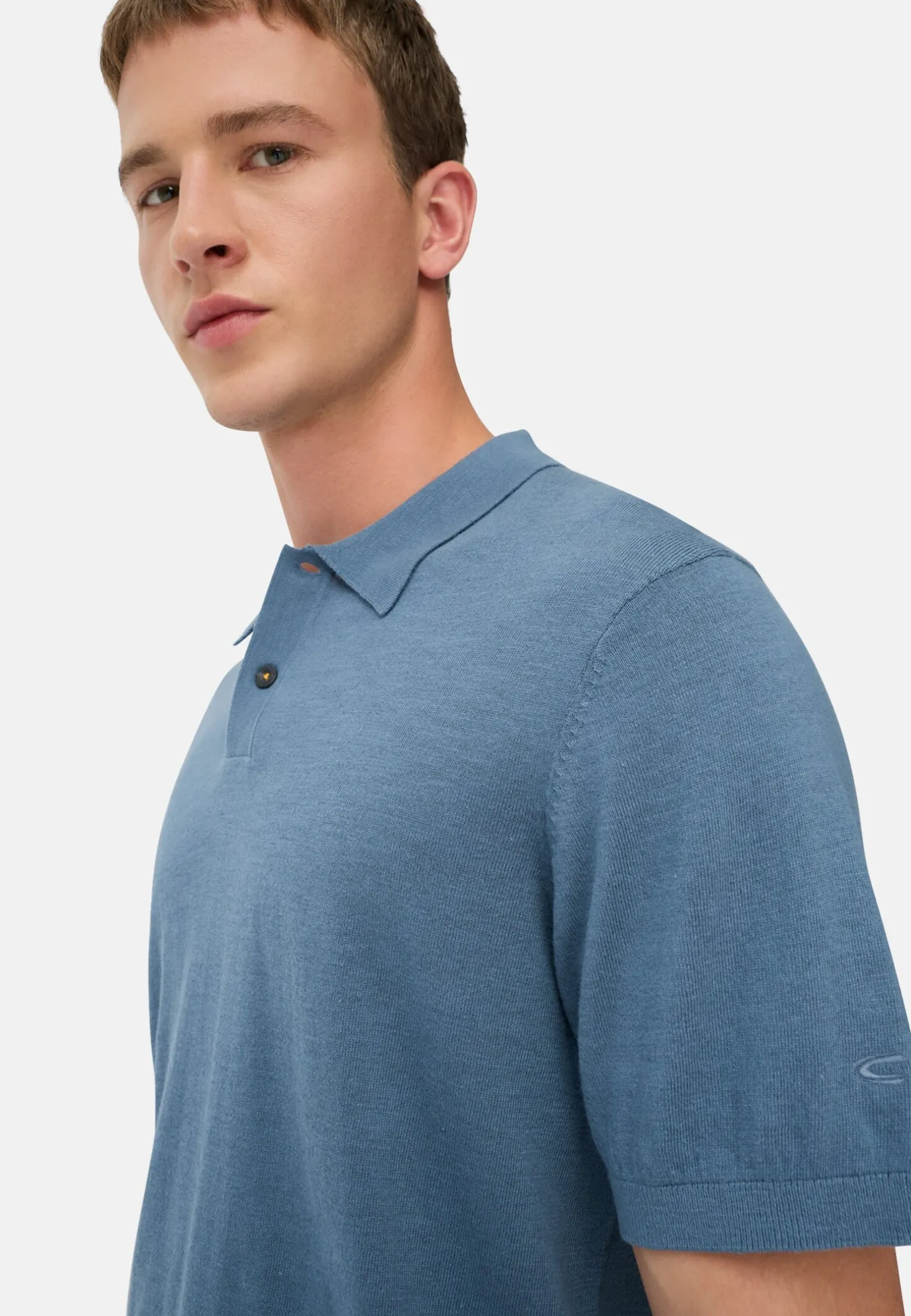Leichtes Strick-Polo aus reiner Baumwolle
