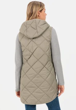 Longweste mit Kapuze aus recyceltem Polyester