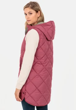 Longweste mit Kapuze aus recyceltem Polyester