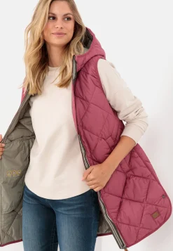 Longweste mit Kapuze aus recyceltem Polyester