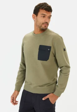 Lässiges Sweatshirt mit Kontrasttasche