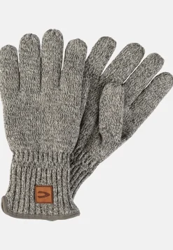 Melierte Strickhandschuhe mit warmen Futter