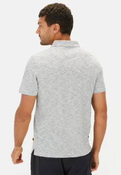 Meliertes Kurzarm Poloshirt aus Baumwolle