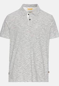 Meliertes Kurzarm Poloshirt aus Baumwolle