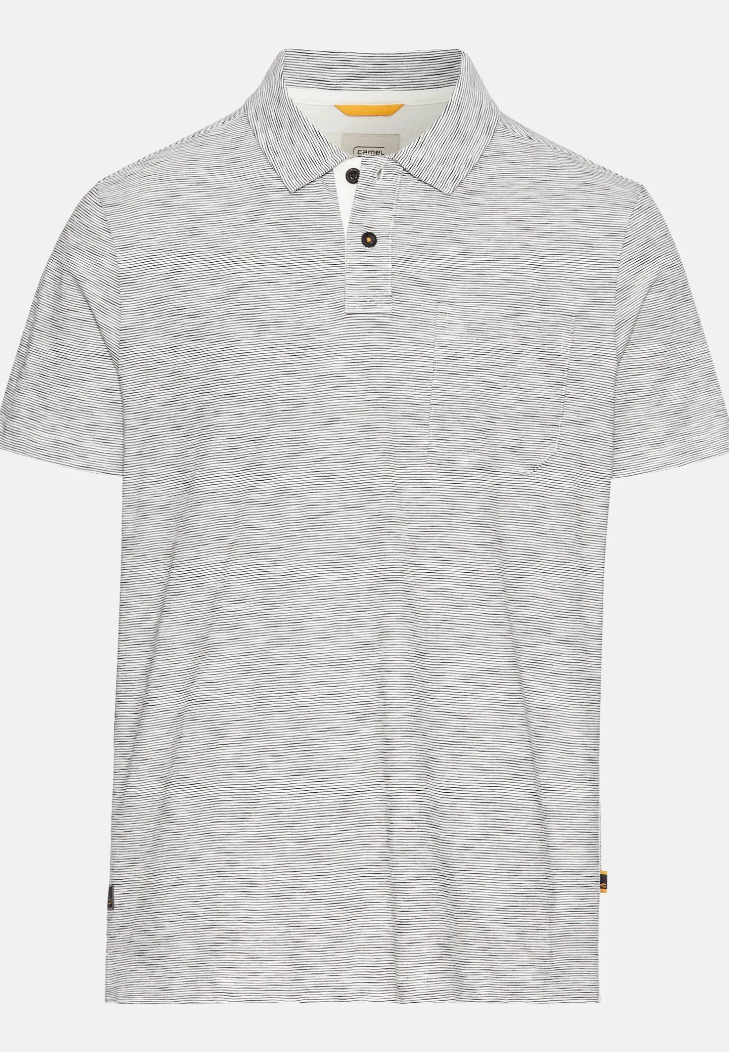 Meliertes Kurzarm Poloshirt aus Baumwolle