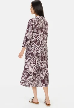 Mittellanges Sommerkleid mit Allover-Print