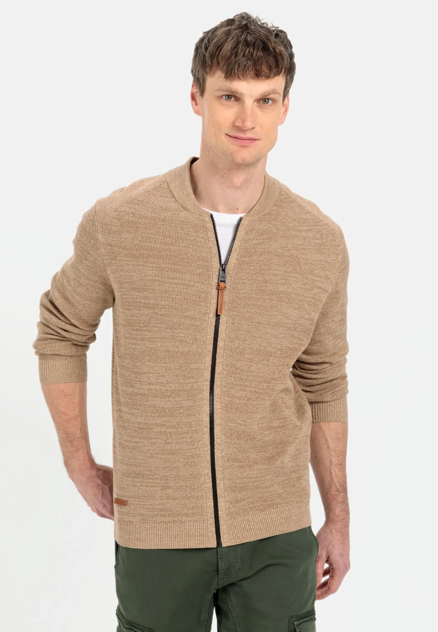 Mouliné Strickjacke aus zertifiziertem Organic Cotton