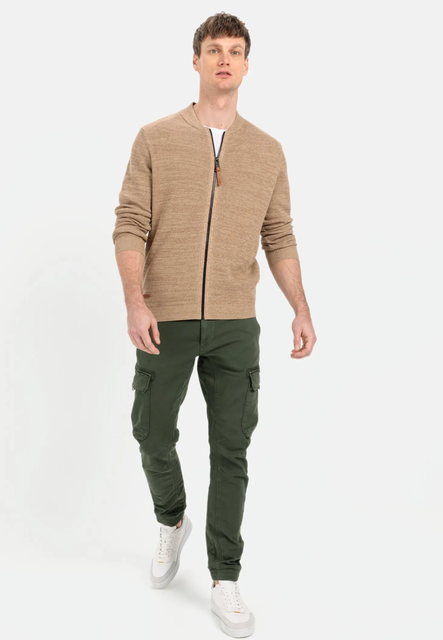 Mouliné Strickjacke aus zertifiziertem Organic Cotton