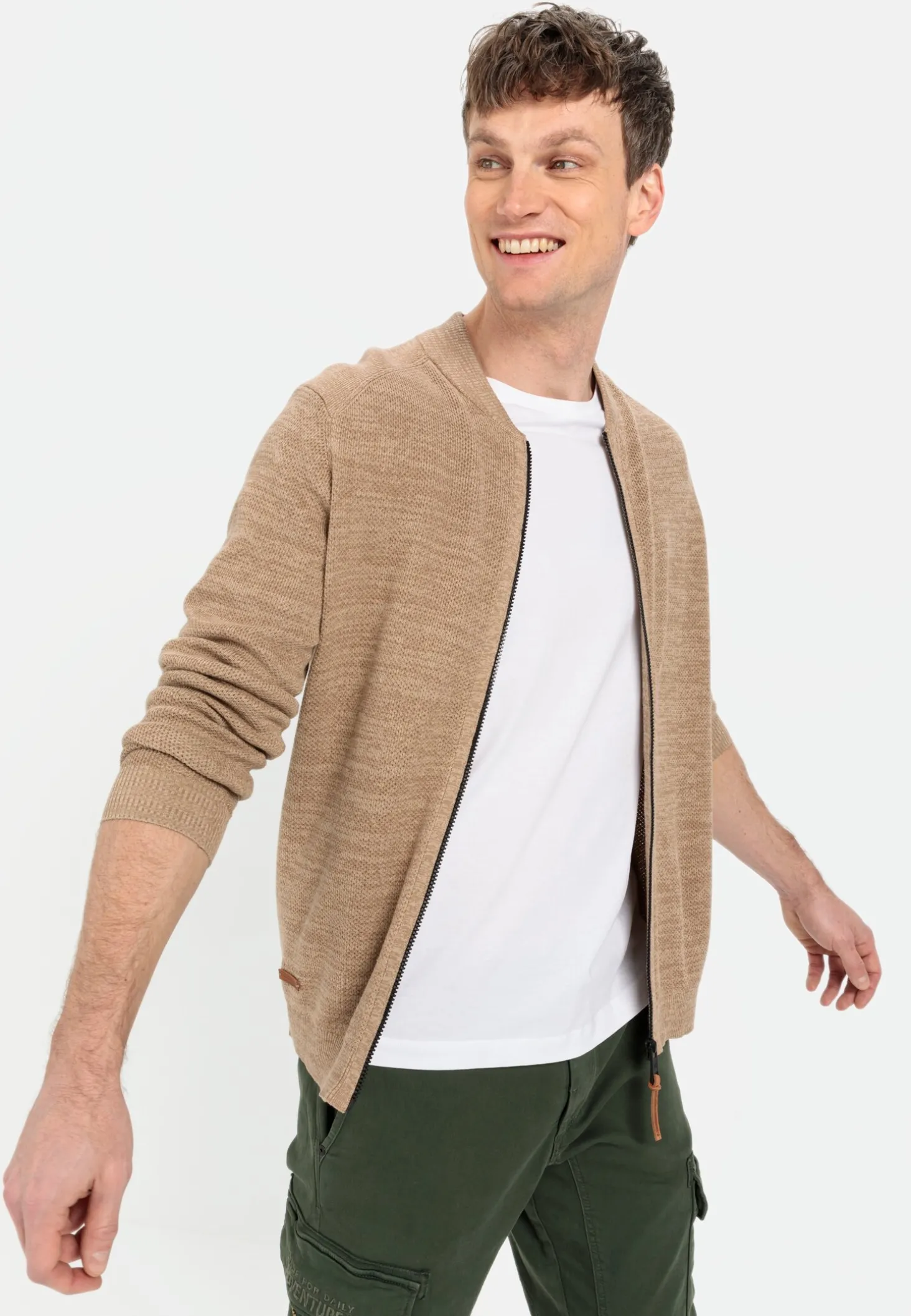 Mouliné Strickjacke aus zertifiziertem Organic Cotton