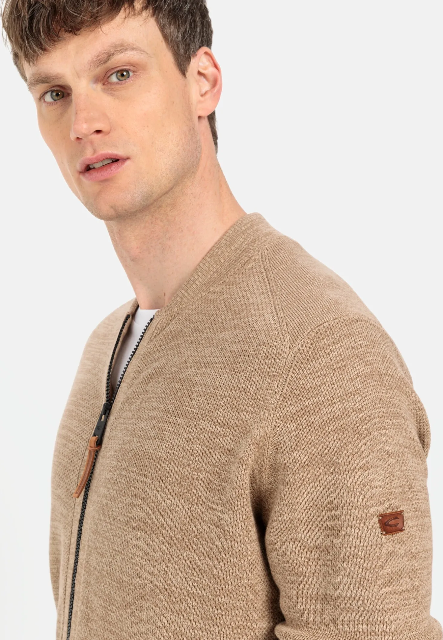 Mouliné Strickjacke aus zertifiziertem Organic Cotton