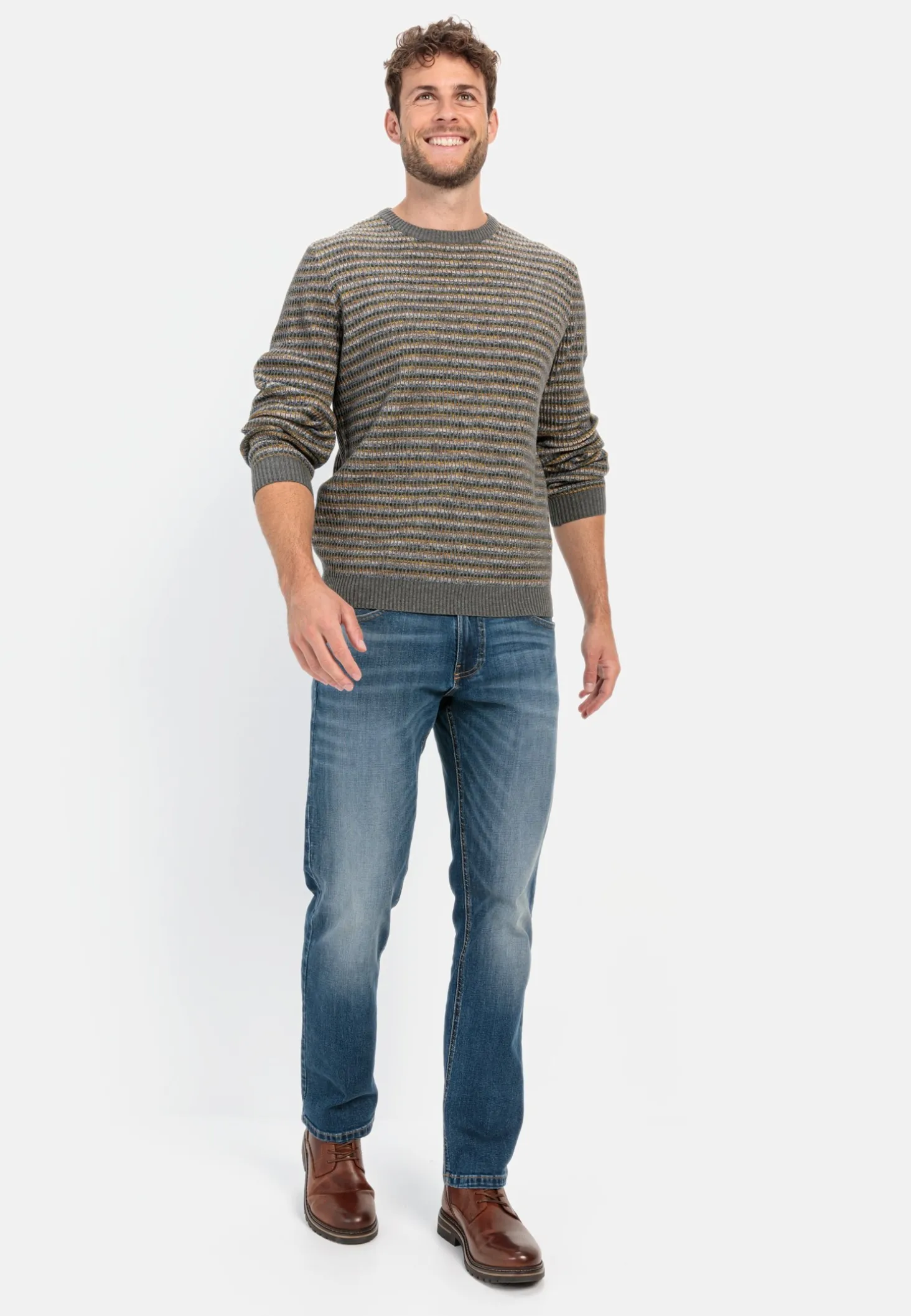 Mouline Strickpullover im Streifenmuster