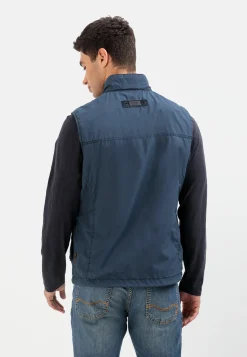 Multipocket Weste mit Stehkragen