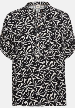 Musselin-Schlupfbluse im Allover-Print