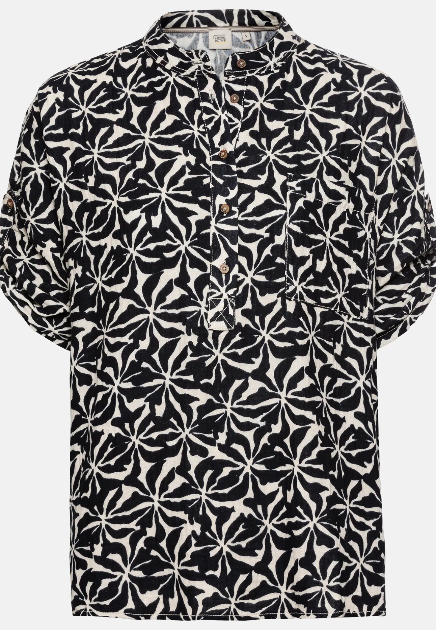 Musselin-Schlupfbluse im Allover-Print
