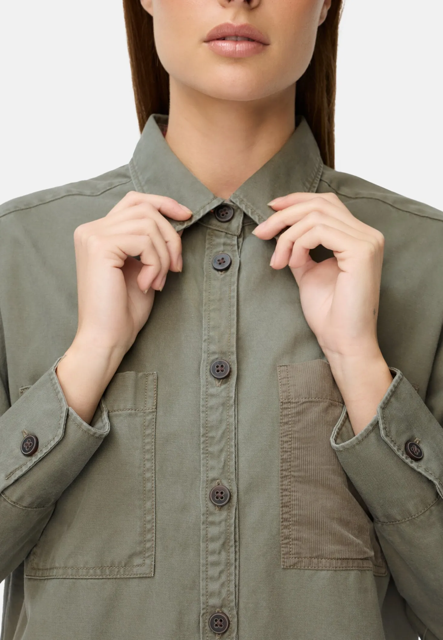 Overshirt aus Baumwoll-Lyocell-Mix