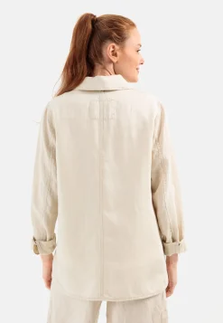 Overshirt im sommerlichen Leinenmix