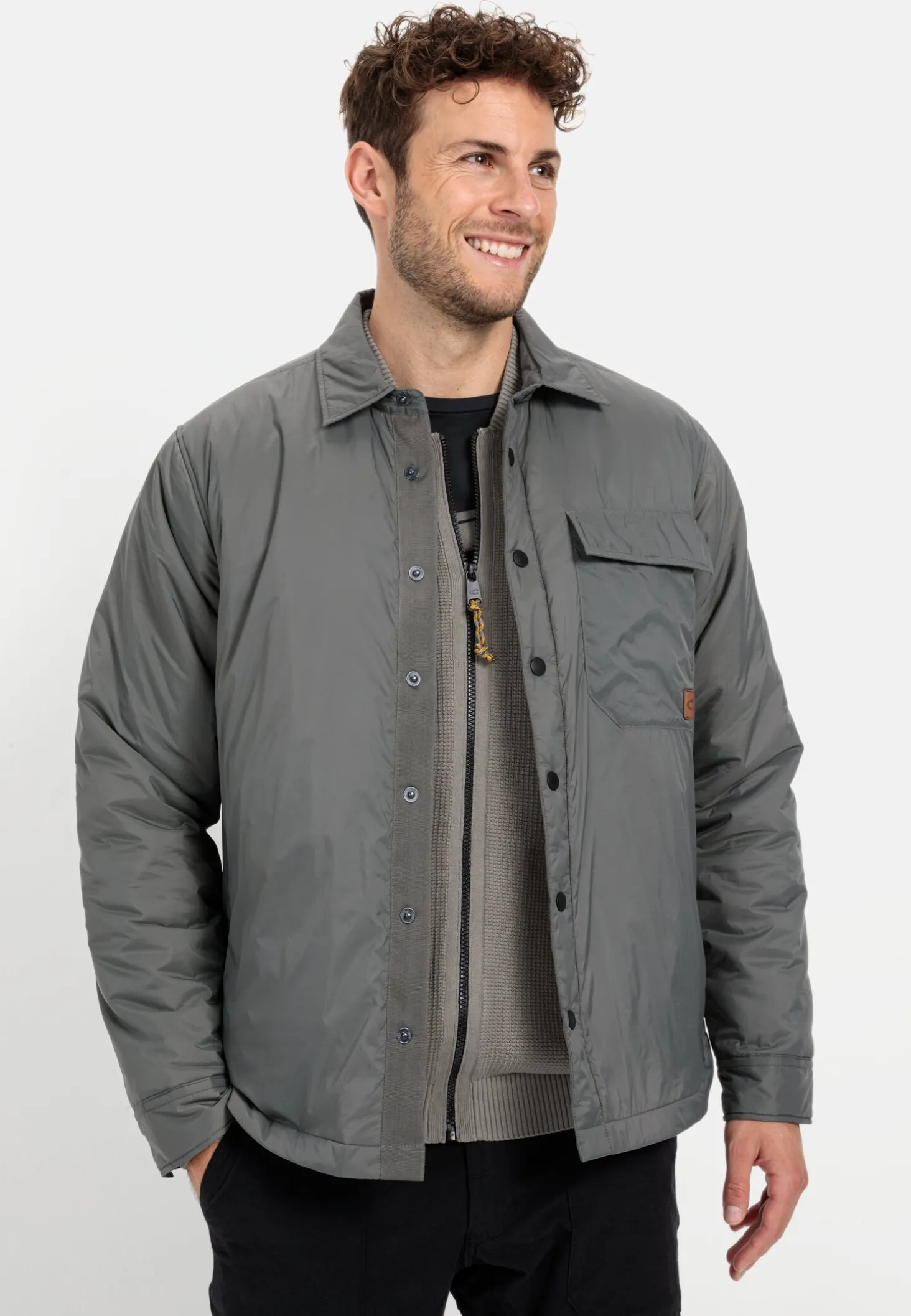Overshirt mit Druckknöpfen