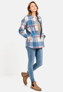 Overshirt mit gebürsteter Wolle