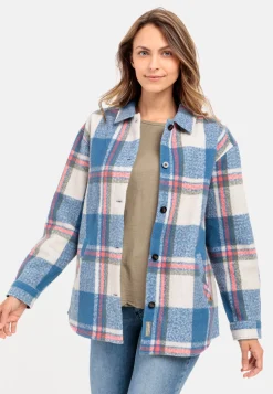 Overshirt mit gebürsteter Wolle