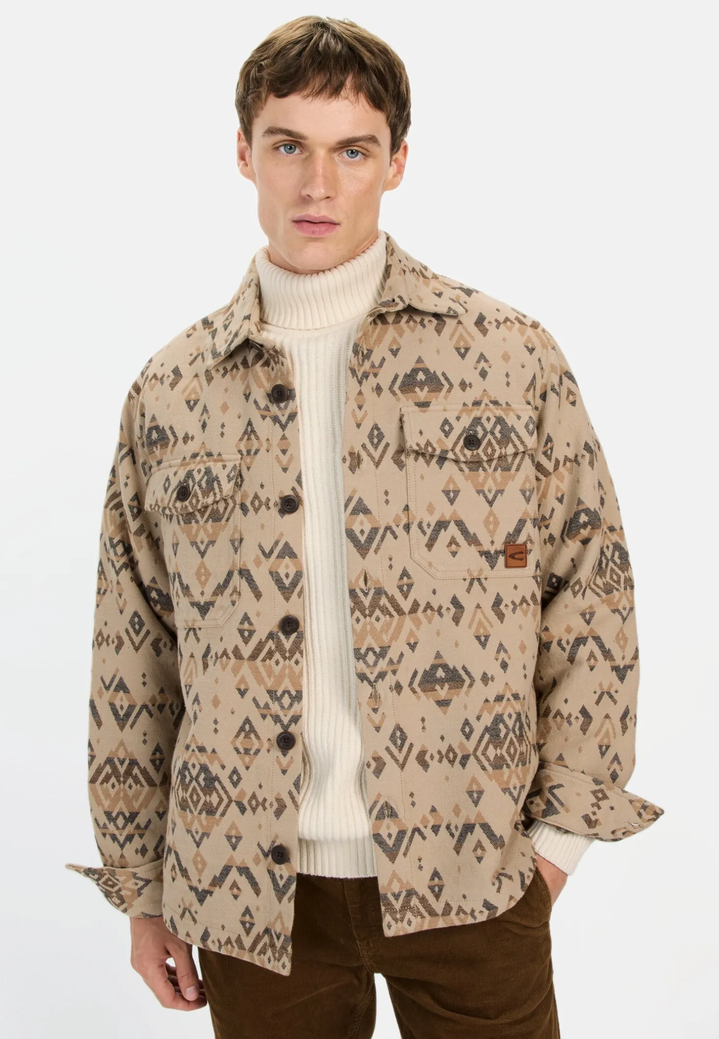 Overshirt mit Jacquard-Muster