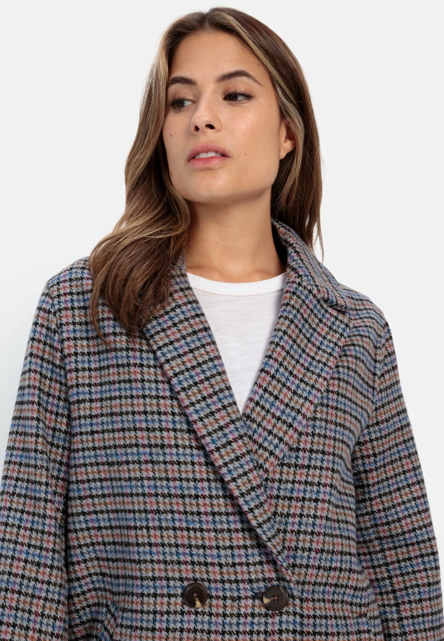 Oversized Blazer mit kariertem Muster