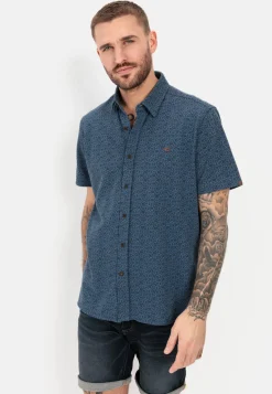 Piqué Hemd mit Allover-Print