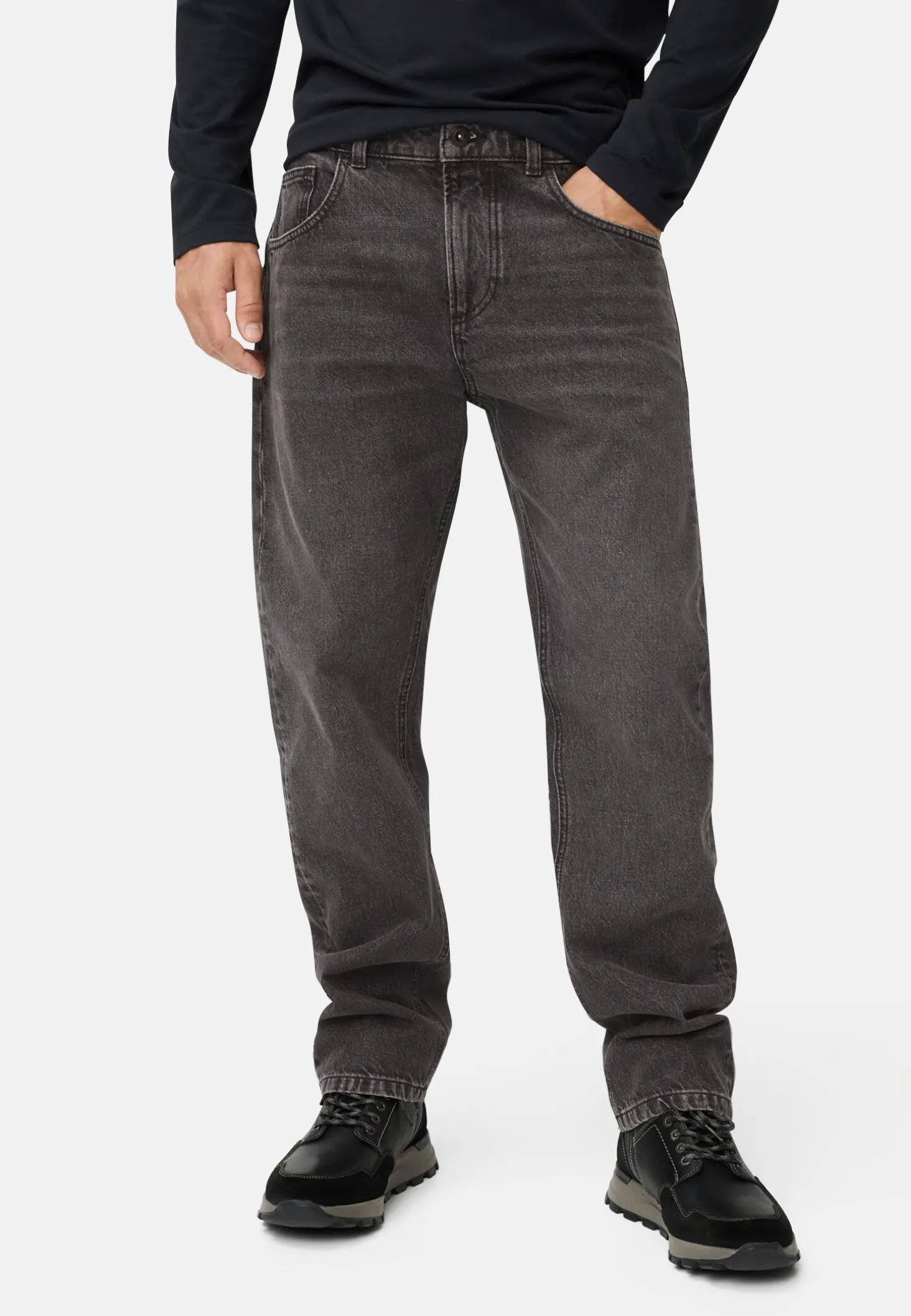 5-Pocket Loose Fit Jeans aus reiner Baumwolle