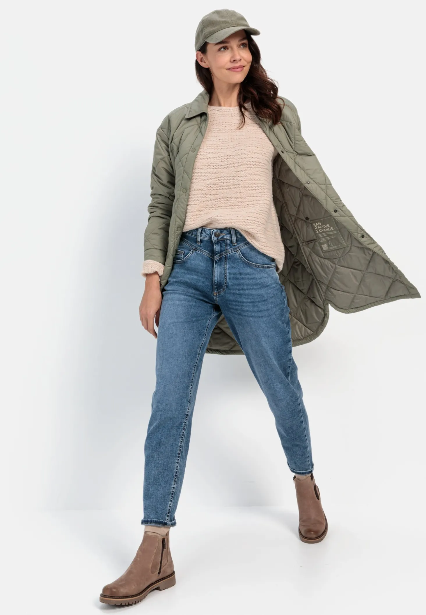 Puffer Steppmantel aus recyceltem Polyester