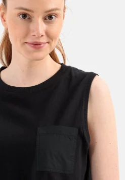 Ärmelloses T-Shirt mit Brusttasche