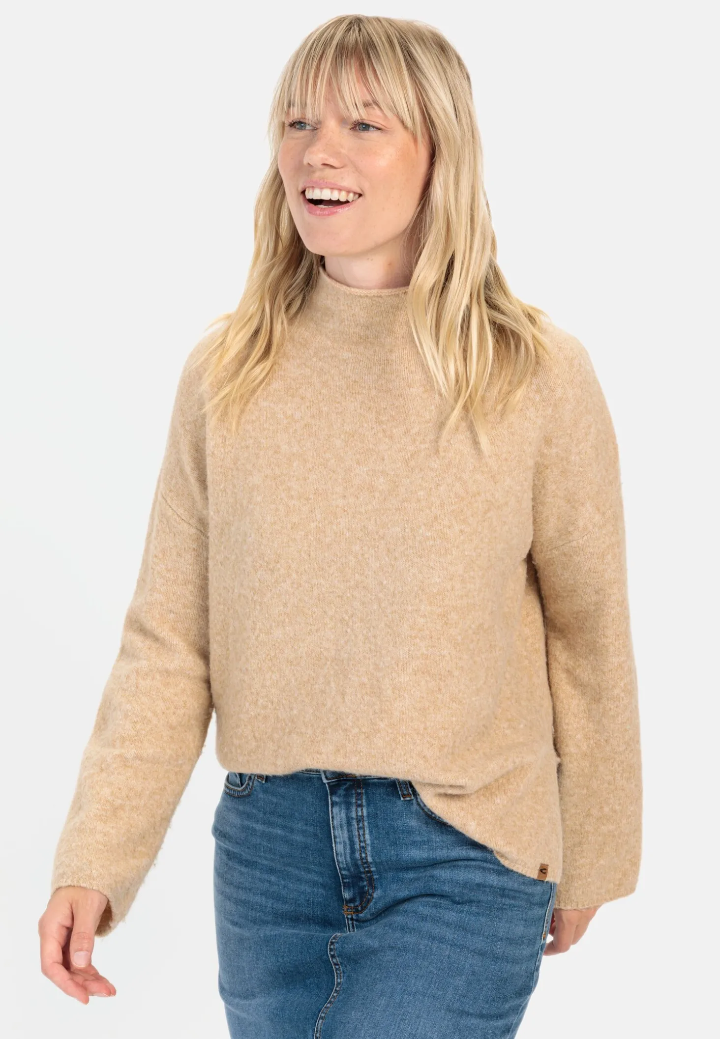 Rollkragenpullover aus einem Wollmix