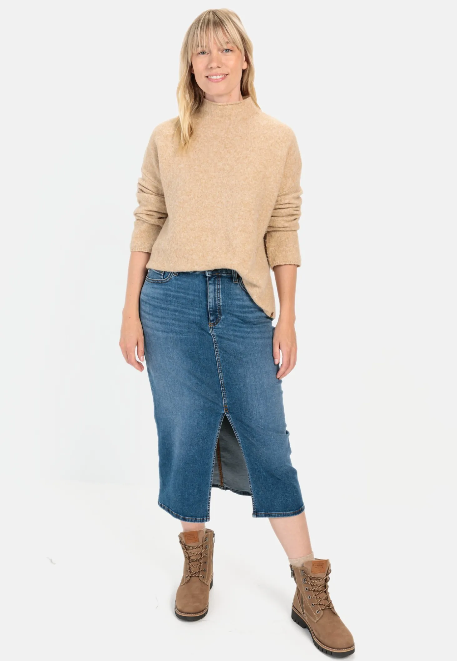 Rollkragenpullover aus einem Wollmix