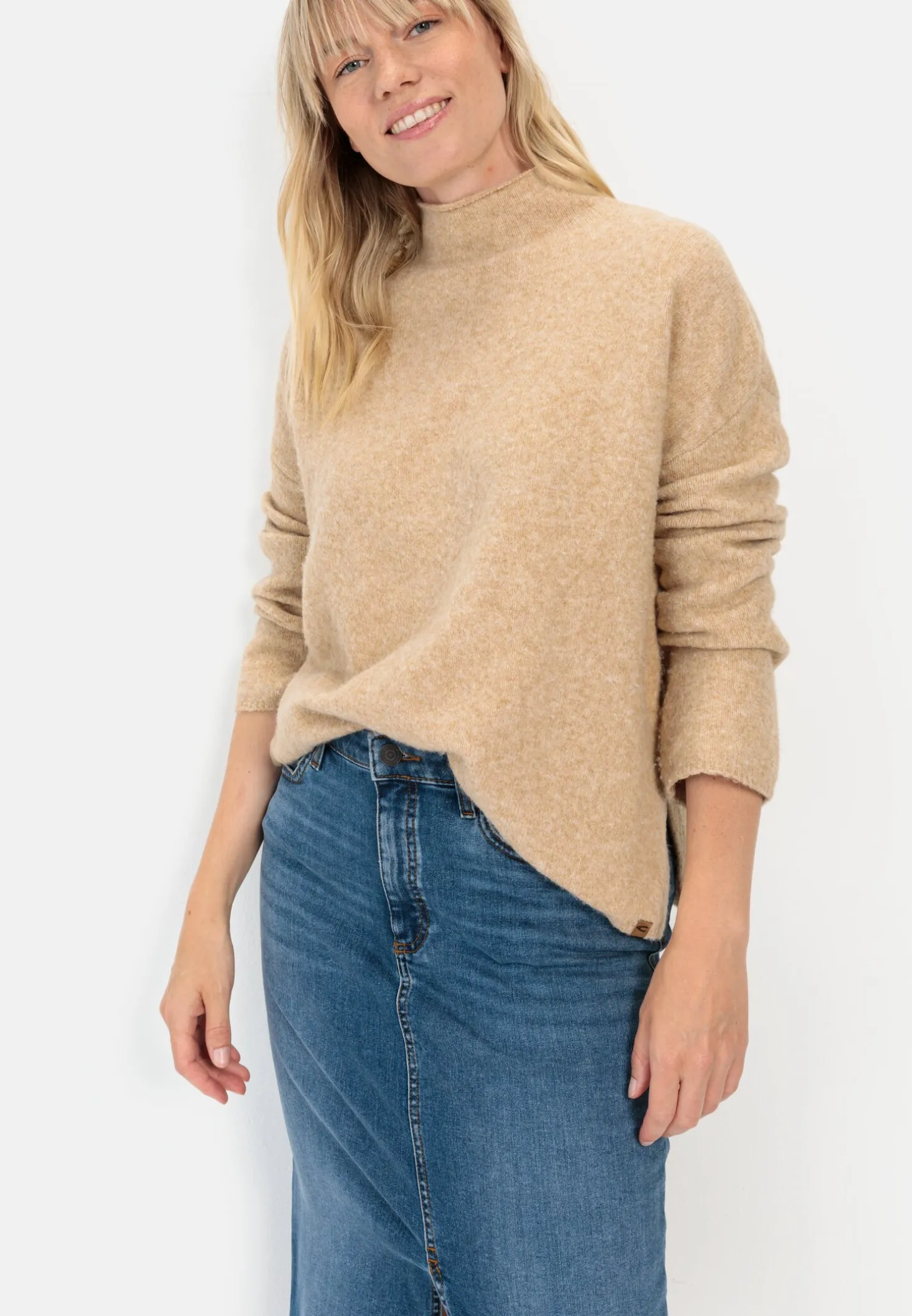 Rollkragenpullover aus einem Wollmix