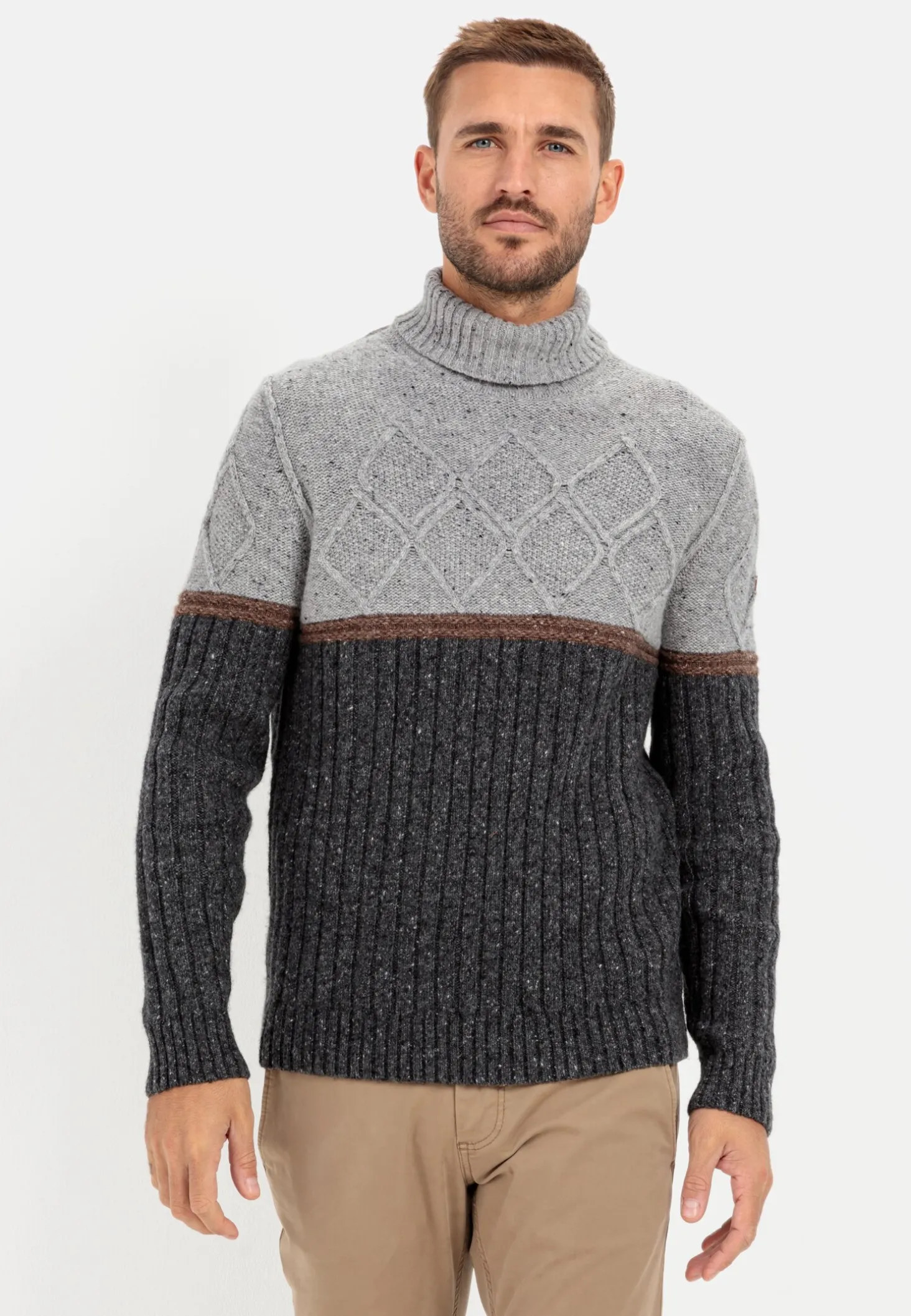Rollkragenpullover mit nachhaltiger Merinowolle