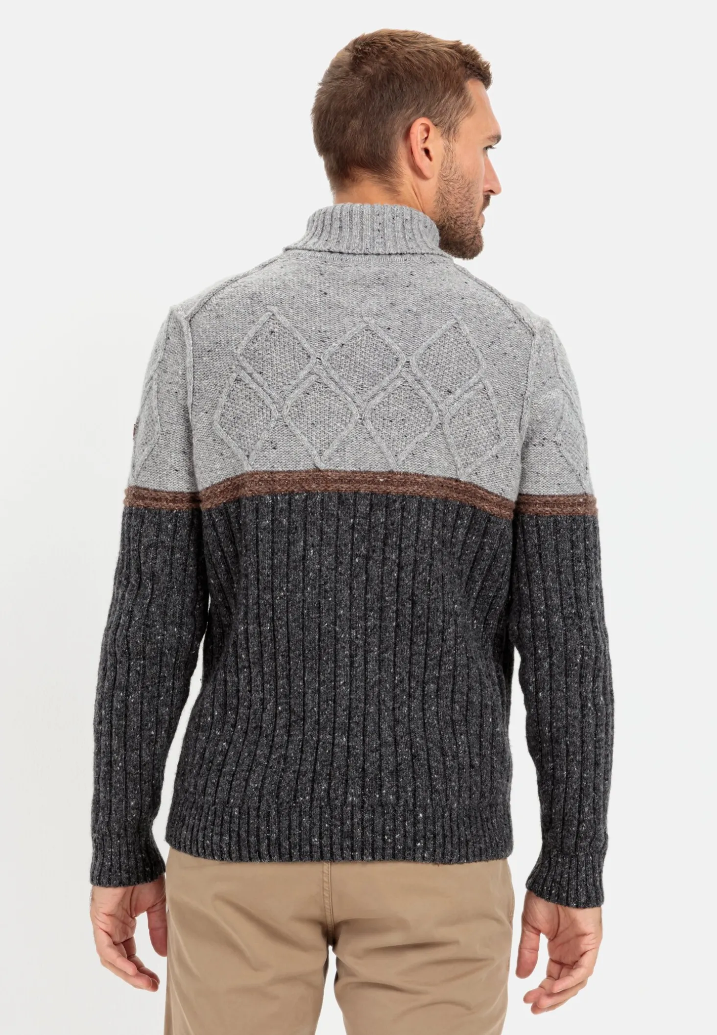 Rollkragenpullover mit nachhaltiger Merinowolle