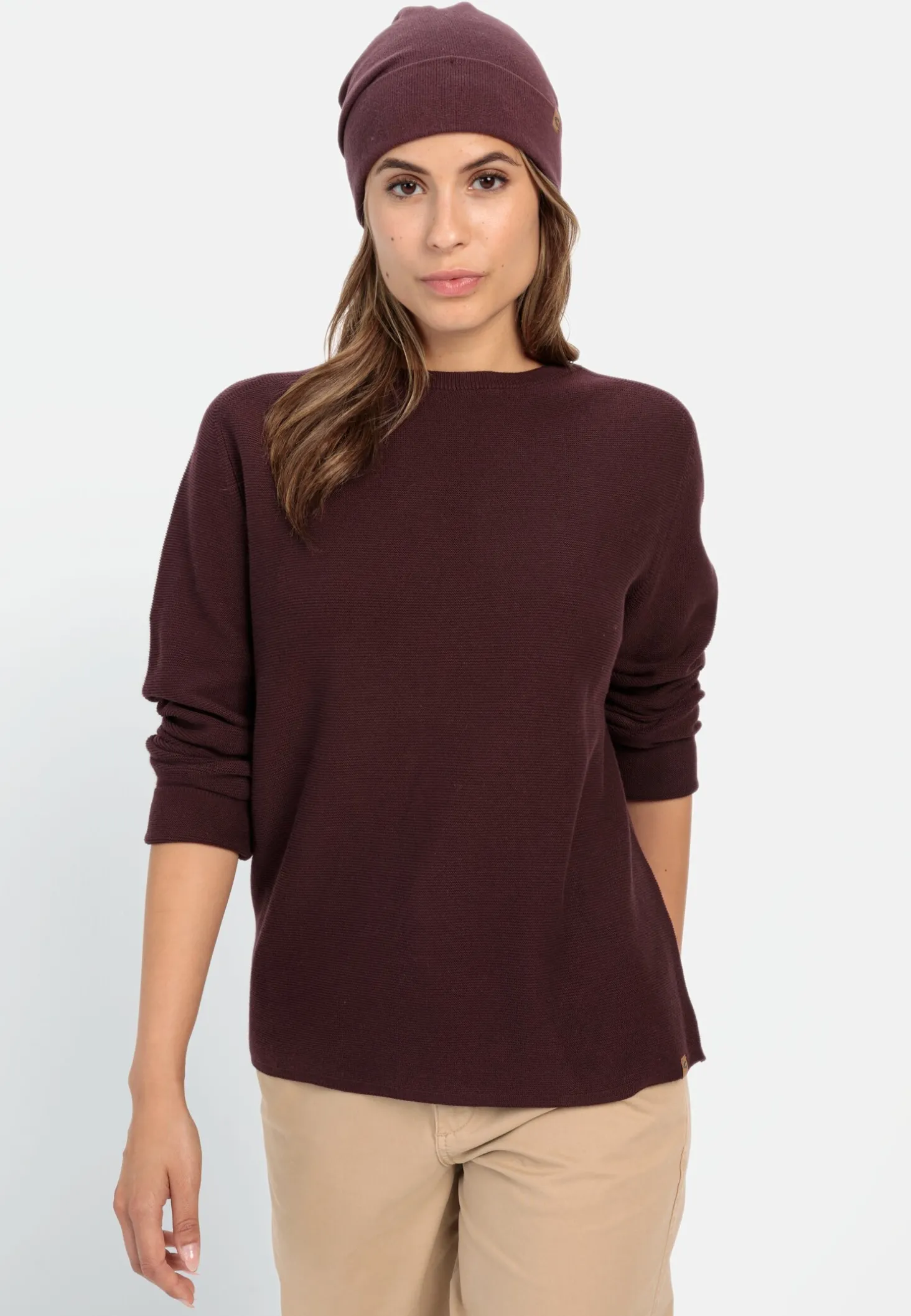 Rundhals Sweatshirt aus reiner Baumwolle