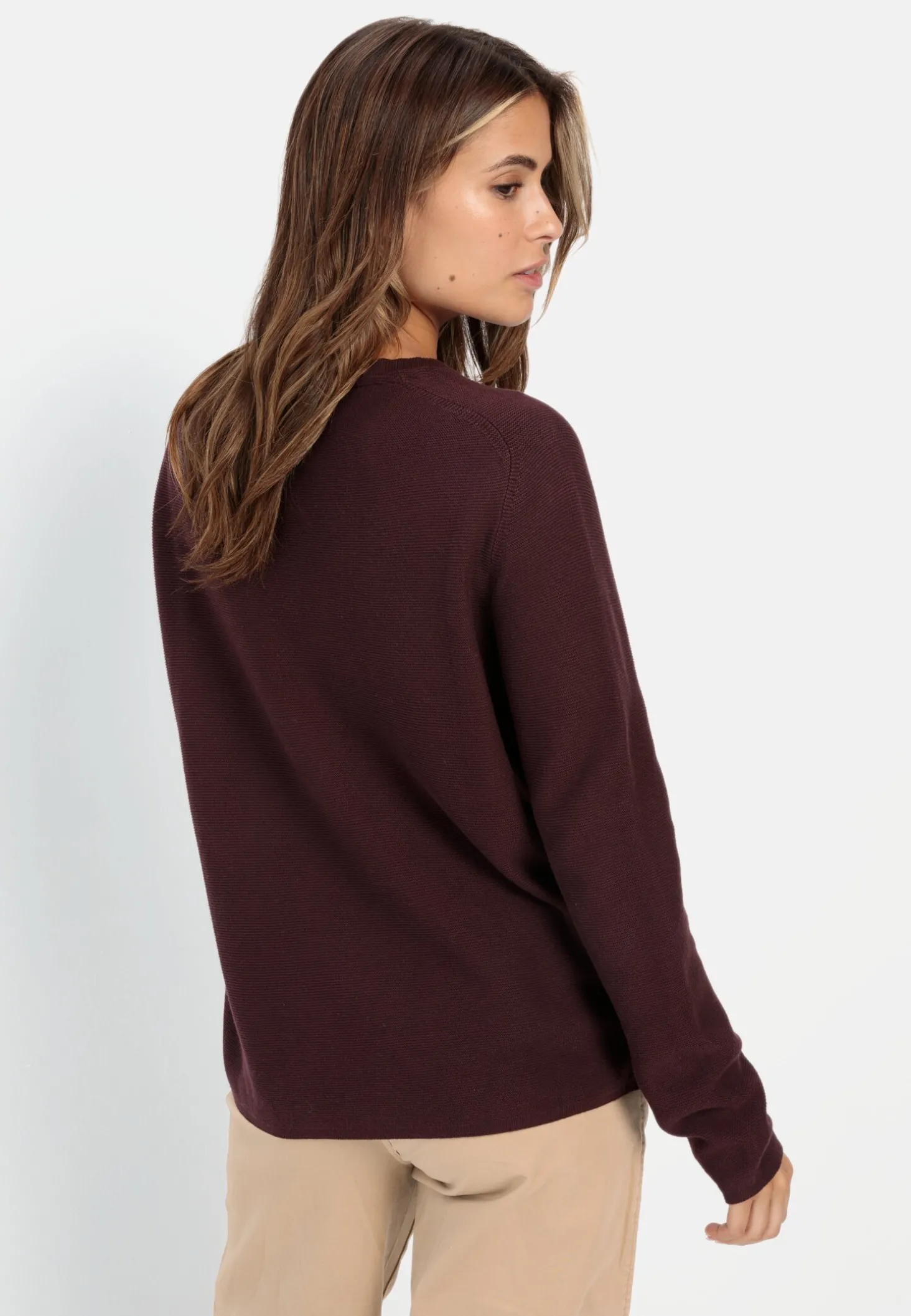 Rundhals Sweatshirt aus reiner Baumwolle