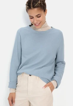 Rundhals Sweatshirt aus reiner Baumwolle