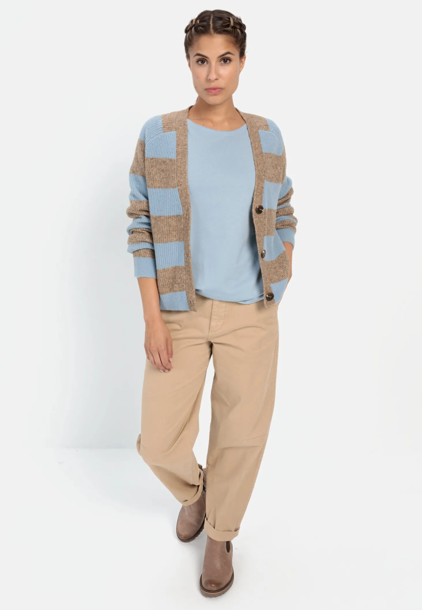 Rundhals Sweatshirt aus reiner Baumwolle