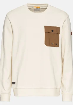 Rundhals Sweatshirt mit Brusttasche