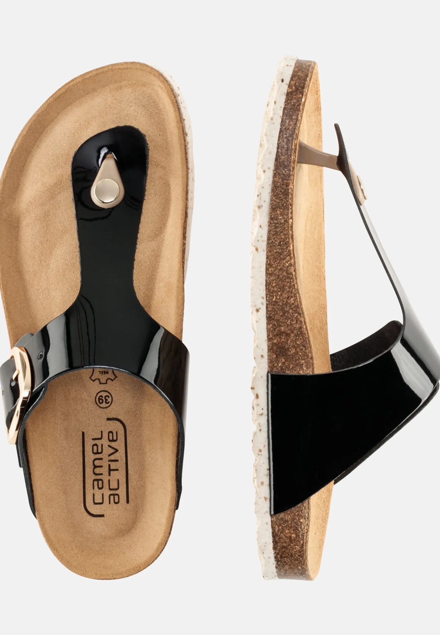 Sandalen aus Lackleder