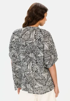 Schlupfbluse mit Allover Print