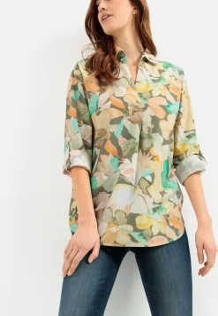 Schlupfbluse mit Allover Print