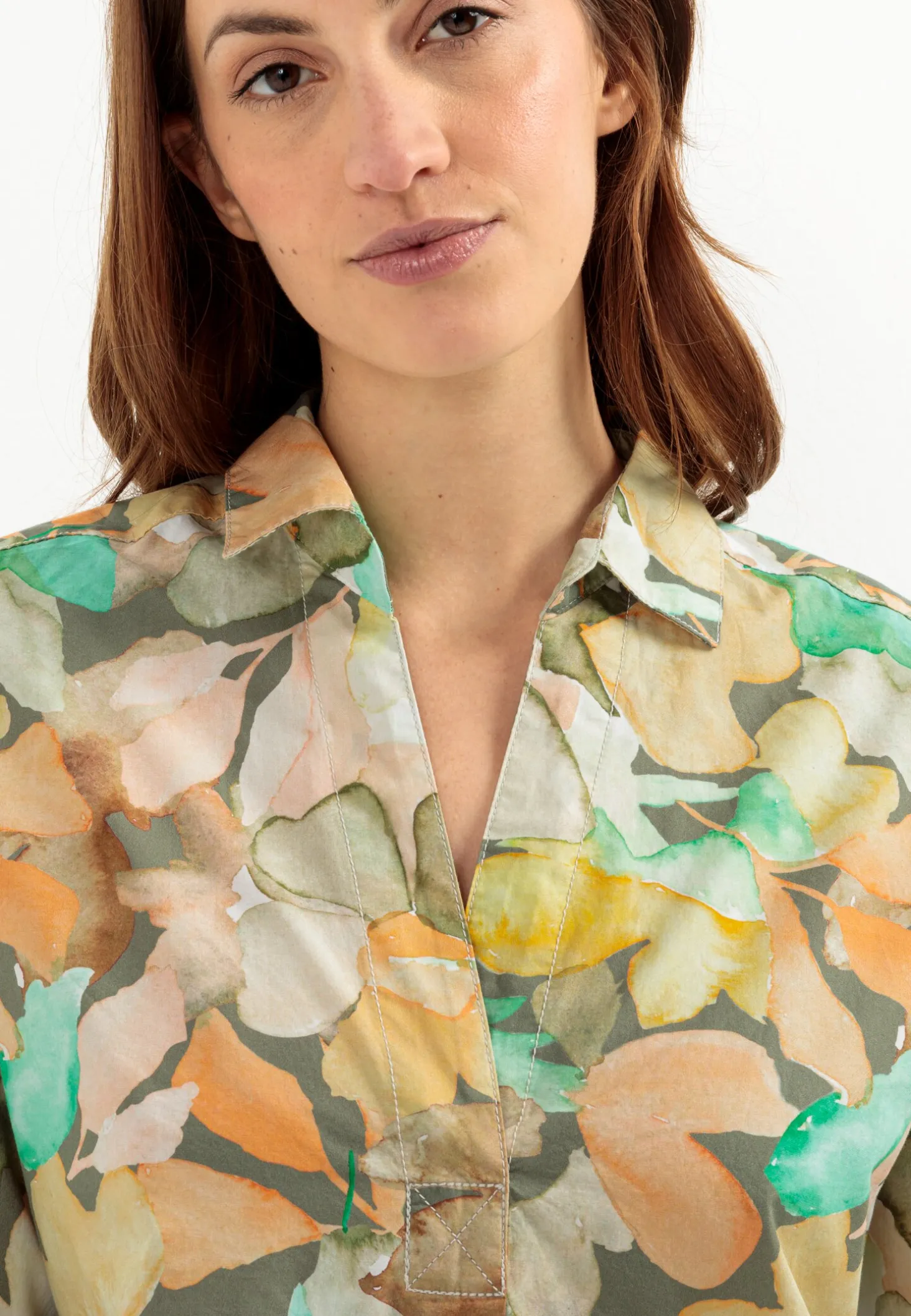 Schlupfbluse mit Allover Print