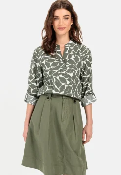 Schlupfbluse mit floralem Allover-Print